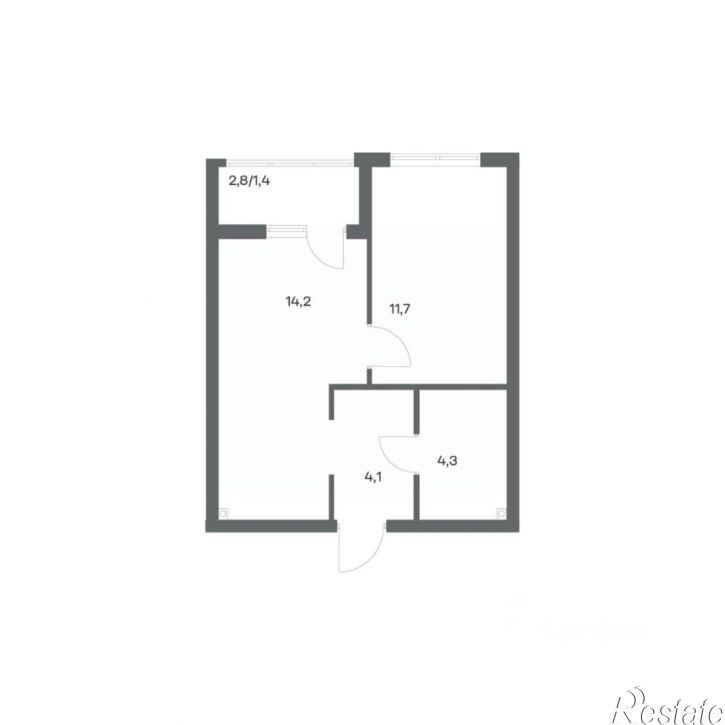 1-комн квартира в новом доме ул Ю.Гагарина, 30,  д. 30