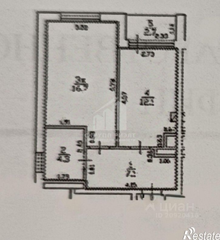 1-комн квартира ул Калязинская, 6,  д. 6