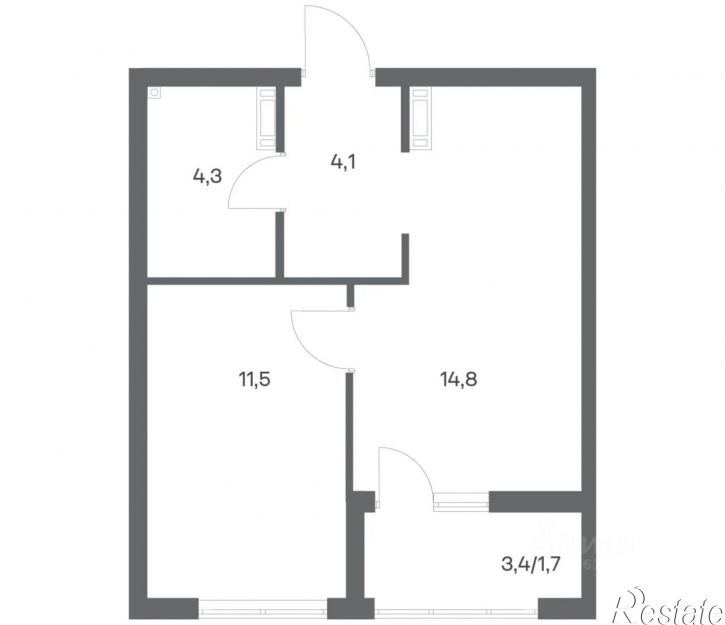 1-комн квартира в новом доме ул Ю.Гагарина, 30,  д. 30