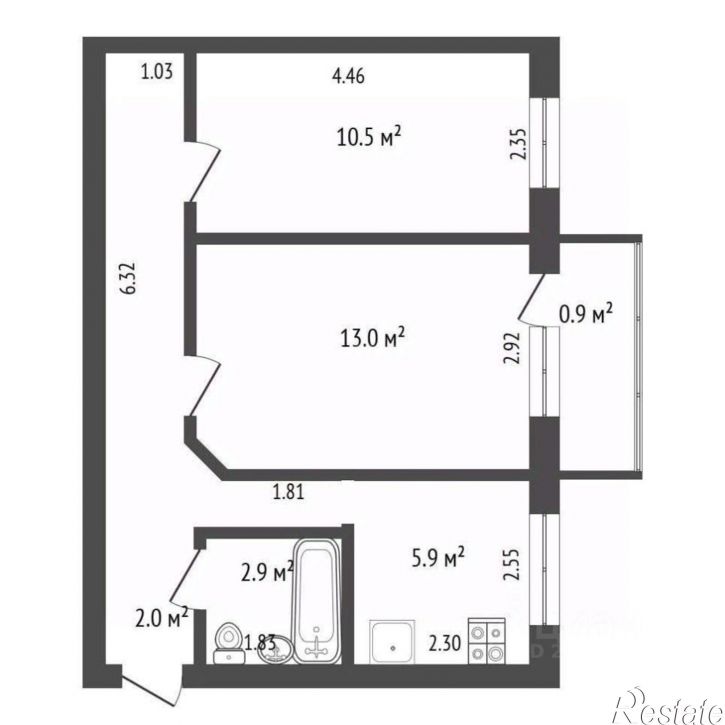 2-комн квартира ул Космонавта Леонова, 77А,  д. 77А