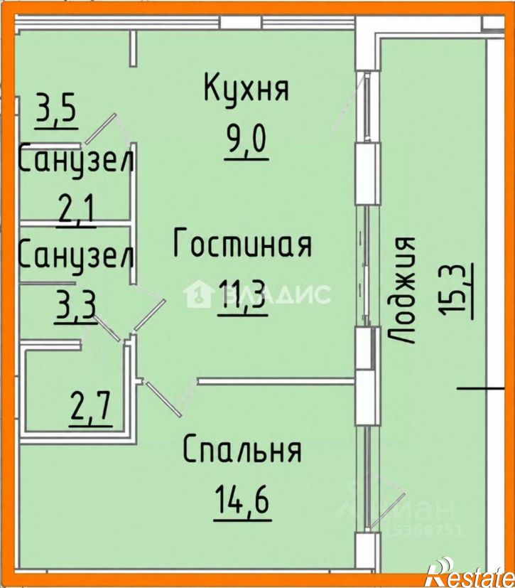 1-комн квартира в новом доме ул Молодой гвардии, 36,  д. 36