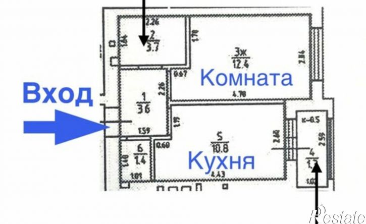 1-комн квартира ул Понартская, 14,  д. 14