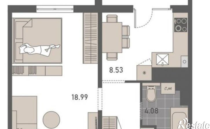 1-комн квартира ул Левитана, 63Б,  д. 63Б