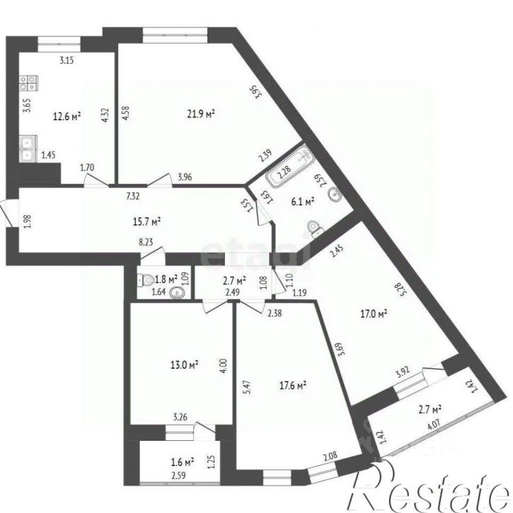 3-комн квартира Новгородская улица, 5 к1,  д. 5 к1