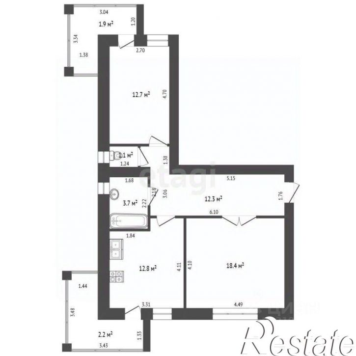 2-комн квартира улица Беланова, 10,  д. 10