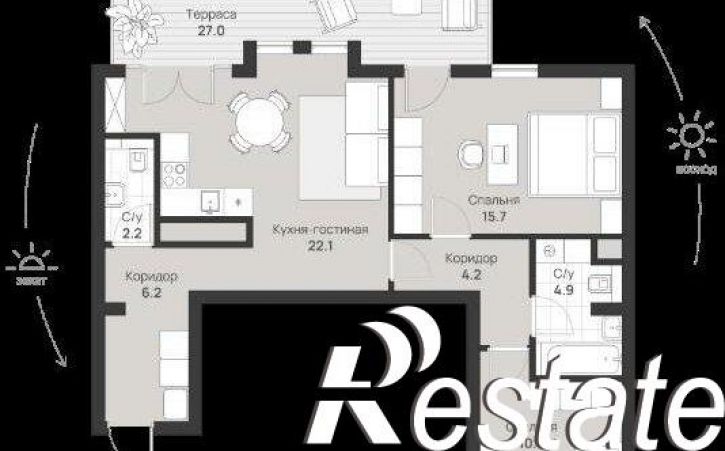 2-комн квартира проспект Калинина, 113А,  д. 113А