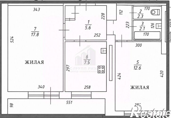 2-комн квартира Батальная улица, 67А-69А,  д. 67А-69А