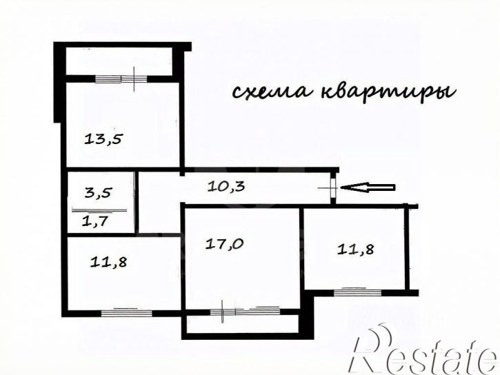 3-комн квартира улица Ульяны Громовой, 123,  д. 123