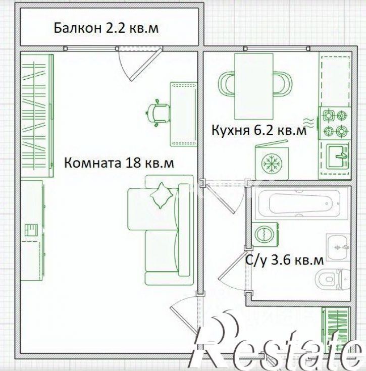 1-комн квартира улица Младшего лейтенанта Родителева, 14,  д. 14