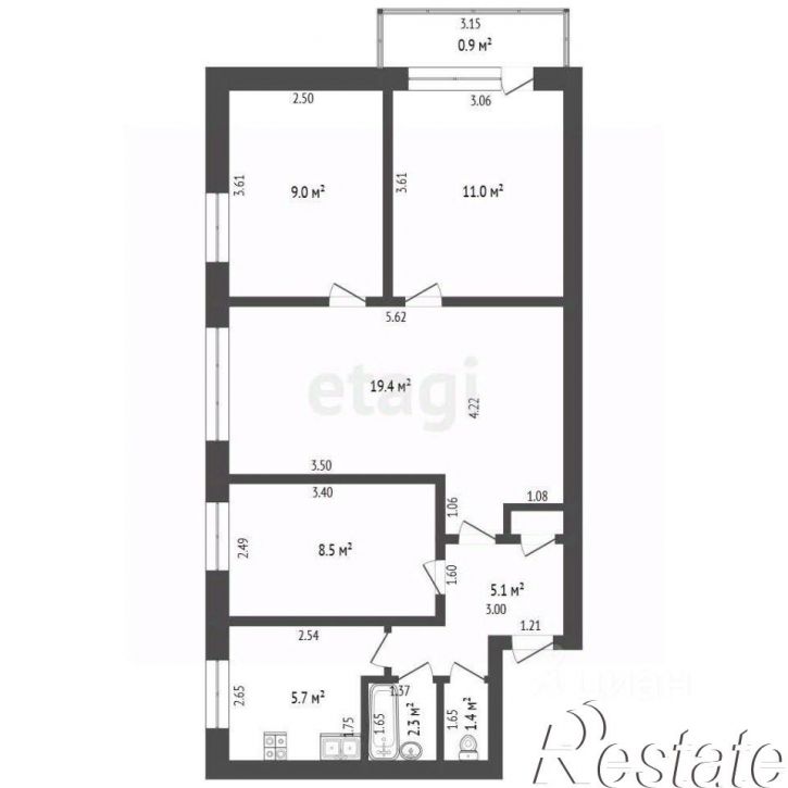 4-комн квартира Береговая улица, 6-10,  д. 6-10