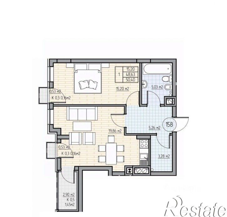 2-комн квартира проспект Калинина, 113А,  д. 113А