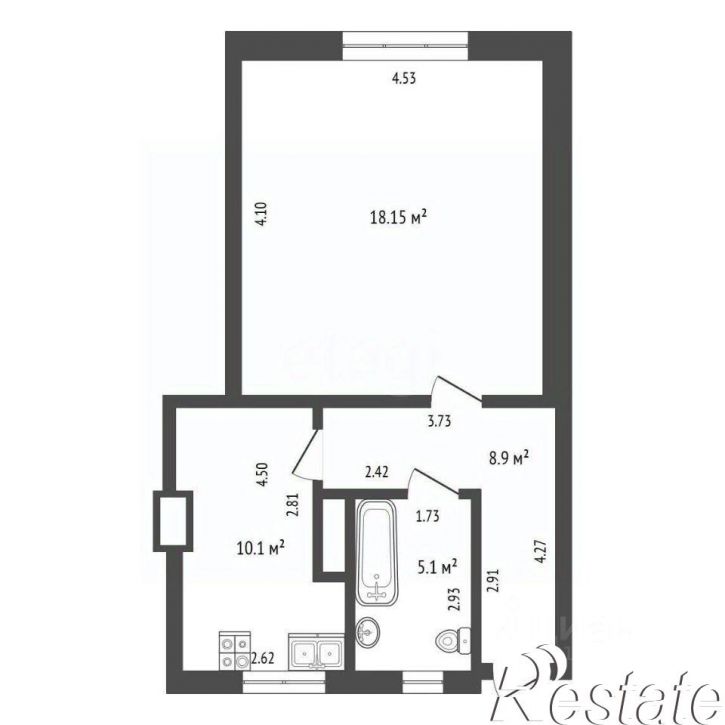 1-комн квартира Трамвайный переулок, 34,  д. 34