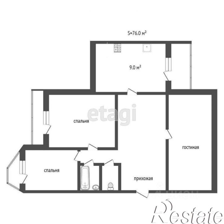 3-комн квартира Восточная улица, 13,  д. 13