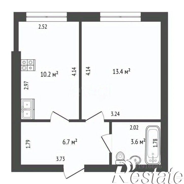 1-комн квартира Львовский переулок, 6,  д. 6