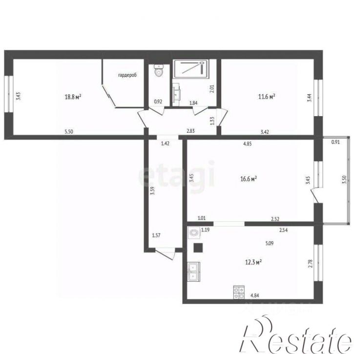 3-комн квартира Пригородная улица, 13 к2,  д. 13 к2