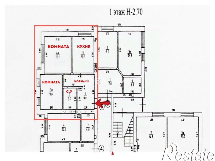 2-комн квартира переулок Пархоменко, 11,  д. 11