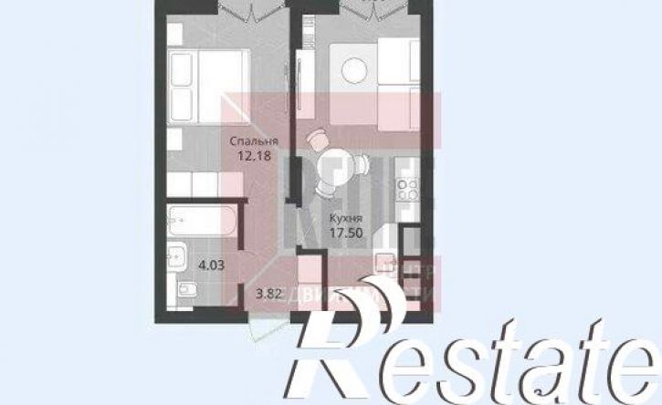 1-комн квартира в новом доме Осенняя улица, 34,  д. 34