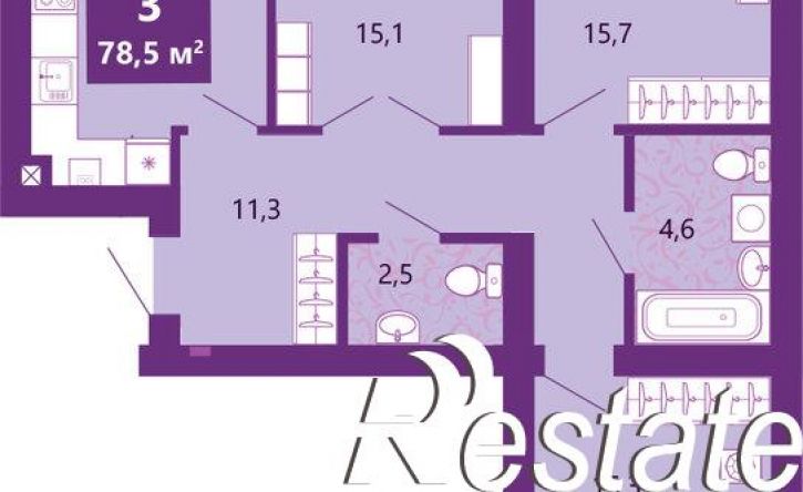 3-комн квартира Ключевая улица, 1 к5,  д. 1 к5