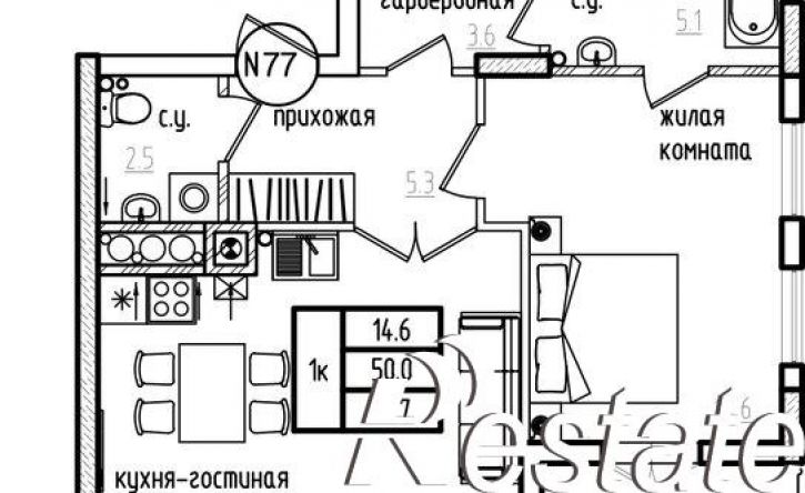 1-комн квартира Дубовая аллея, 3А к1,  д. 3А к1