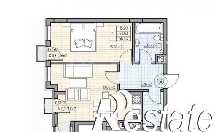 2-комн квартира проспект Калинина, 113А,  д. 113А